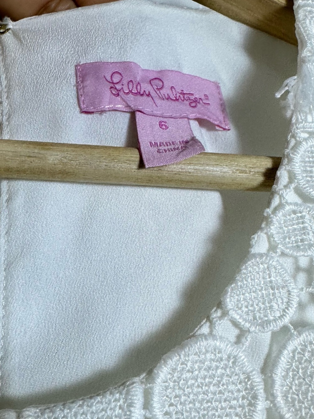 Lilly Pulitzer Annette Shift Lace Dress Resort White Fringe 6 Lined - Picture 9 of 14